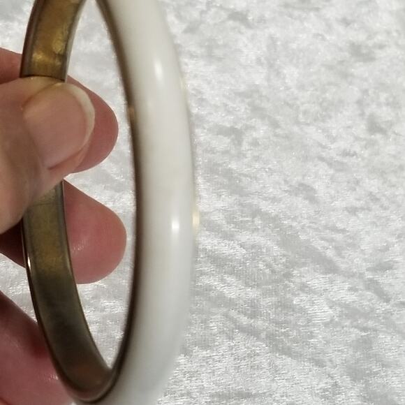 Two Monet gold tone bangle bracelets 2 1/2"-2 5/8"  1.1982 - Picture 11 of 12